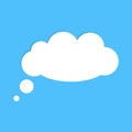 Speech or think bubble, empty communication cloud. Vector design element. vector illustration. Royalty Free Stock Photo