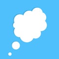 Speech or think bubble, empty communication cloud. Vector design element. vector illustration. EPS 10 Royalty Free Stock Photo