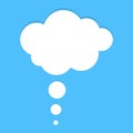 Speech or think bubble, empty communication cloud. Vector design element. vector illustration. Royalty Free Stock Photo