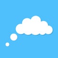 Speech or think bubble, empty communication cloud. Vector design element. vector illustration. EPS 10 Royalty Free Stock Photo