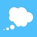 Speech or think bubble, empty communication cloud. Vector design element. vector illustration. EPS 10 Royalty Free Stock Photo