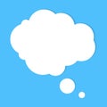 Speech or think bubble, empty communication cloud. Vector design element. vector illustration. EPS 10 Royalty Free Stock Photo