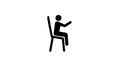 Disabled icon illustration. wheel chair symbol