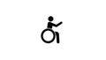 Disabled icon  illustration. wheel chair symbol Royalty Free Stock Photo