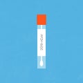 COVID-19 specimen collection tube flat illustration Royalty Free Stock Photo