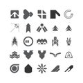 Set of Arrows. vector signs. Flat web icons. Royalty Free Stock Photo