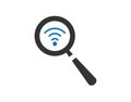 Search wi-fi connection icon flat vector image