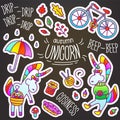 Set of stickers Unicorn Autumn