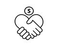 Financial deal icon vector image