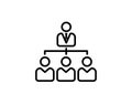 Company structure icon personnel management boss vector image