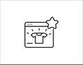 Favorite website icon flat style vector illustration.