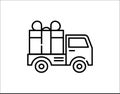 Present delivery icon vector illustration.