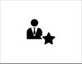 Star favourites person flat icon vector image