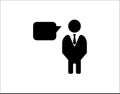 Men with a Speech Bubble Icon vector image Royalty Free Stock Photo