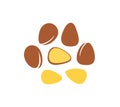 Pine nut logo. Isolated pine nut on white background. Cedar Royalty Free Stock Photo