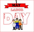 Commemoration of Labor Day, Commemoration of Labor Day, three people with different professions Royalty Free Stock Photo