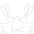 Love image hearts bunny, vector Royalty Free Stock Photo