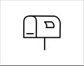 Mail box line icon vector image Royalty Free Stock Photo