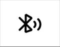 Bluetooth icon flat style graphical symbol.