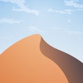 Sand dunes minimalistic landscape. Beautiful gradients. A day in the desert. Royalty Free Stock Photo