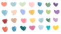 Set of Heart shaped watercolor, can use for design, valentine concept, vector.