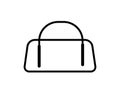 Sports bag, vector minimal isolated line icon. - Vector Royalty Free Stock Photo