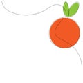 Orange fruit exotic backgroundand, green leaves vector Royalty Free Stock Photo