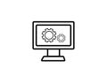 Service monitor icon - Vector Royalty Free Stock Photo