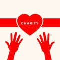 Charity logo vector ilustration, eps 10 Royalty Free Stock Photo