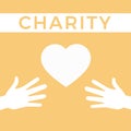 Charity logo vector ilustration, eps 10 Royalty Free Stock Photo