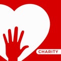 Charity logo vector ilustration, eps 10 Royalty Free Stock Photo