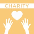 Charity logo vector ilustration, eps 10 Royalty Free Stock Photo
