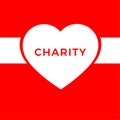 Charity logo vector ilustration, eps 10 Royalty Free Stock Photo