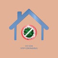 Stay home stop corona virus Royalty Free Stock Photo