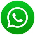 Rounded whatsapp icon in white background