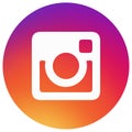 Rounded instagram icon in white background Royalty Free Stock Photo