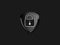 Shield Security Lock Icon - Vector Safe Security Symbol icon for web Royalty Free Stock Photo