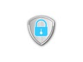 Shield Security Lock Icon - Vector Safe Security Symbol icon for web Royalty Free Stock Photo