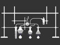 Vector flat design of chemistry lab experiments for Education Royalty Free Stock Photo