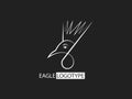 Vector Eagle Bird Head and Feather Logo Template - Eagle Icon Royalty Free Stock Photo