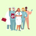 Group of doctors different specialization. Royalty Free Stock Photo