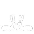 Bunny love animal design, vector illustration