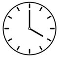 Classic flat clock face pictogram icon