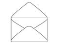 Open envelope - a vector linear picture for coloring. Open Envelope Mail Envelope - A linear image for a pictogram or sign. Outlin Royalty Free Stock Photo