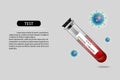 Laboratory and hospital testing sample of blood. result report of Positive of coronavirus Covid-19. Test nCoV-2019 Concept