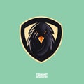 Eagle mascot logo design with modern illustration concept style for badge Royalty Free Stock Photo