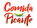 Comida Picante, Spicy Food Vector design.