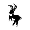 Reindeer silhouette vector design icon illustration Royalty Free Stock Photo