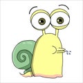 Cartoon Snail.What nonsense? Emotion
