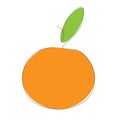 Orange mandarin fruit background, vector